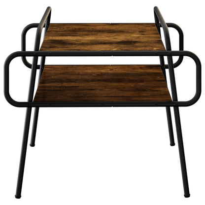Salontafel Gerookt eiken 50 x 50 x 51 cm Bewerkt hout
