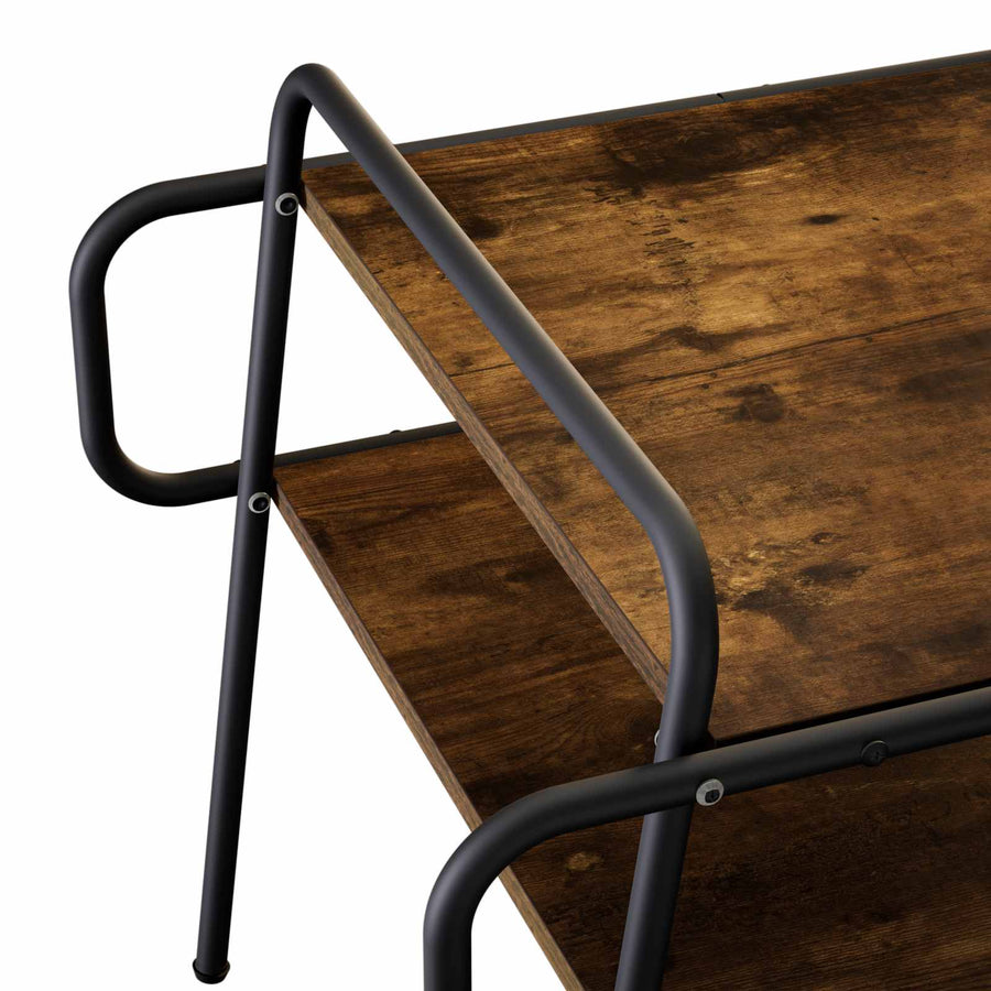 Salontafel Gerookt eiken 60 x 30 x 51 cm Bewerkt hout