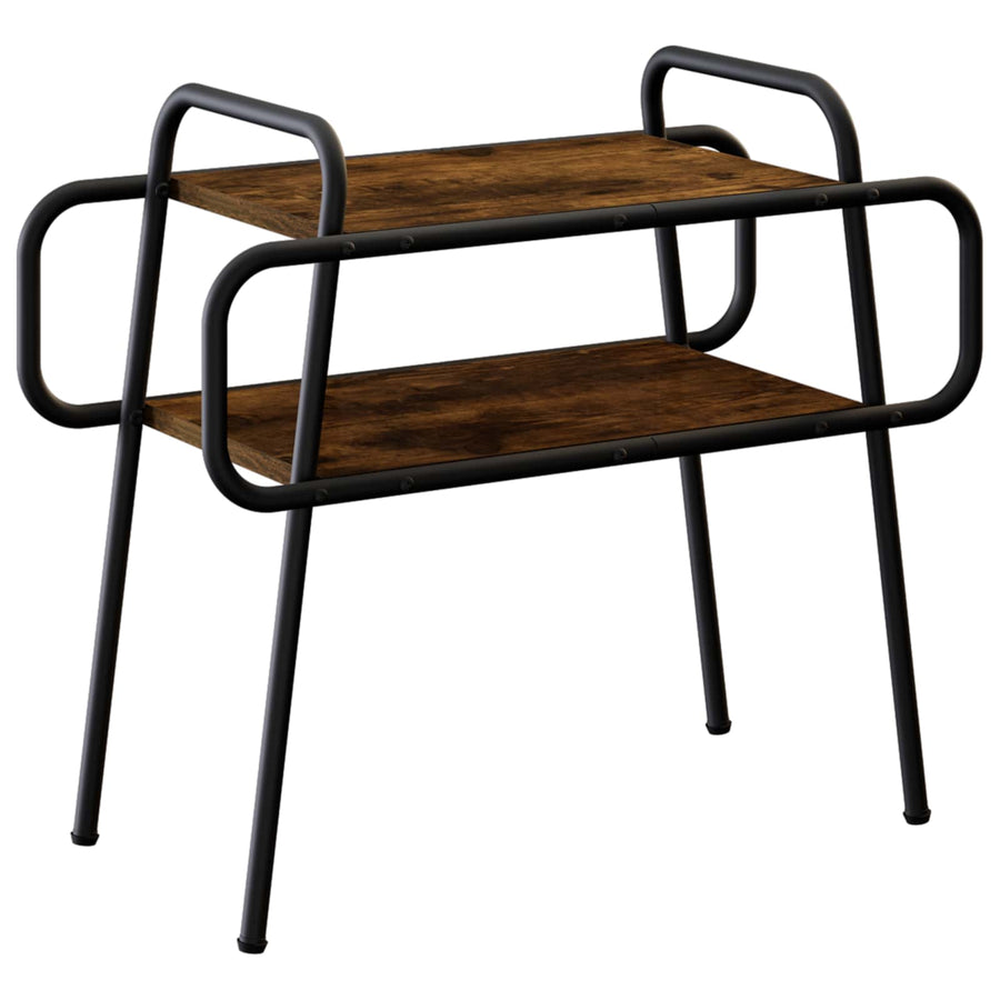 Salontafel Gerookt eiken 60 x 30 x 51 cm Bewerkt hout