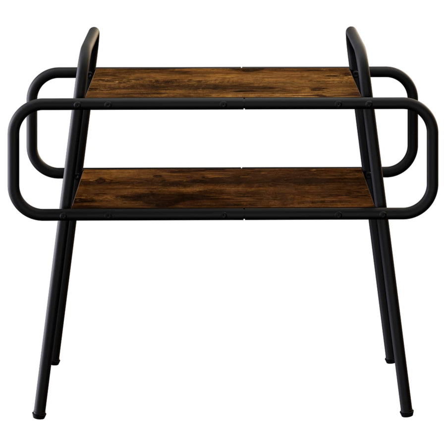 Salontafel Gerookt eiken 60 x 30 x 51 cm Bewerkt hout