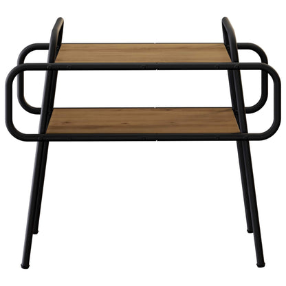 Salontafel Artisanaal eiken 60 x 30 x 51 cm Bewerkt hout