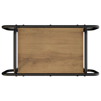 Salontafel Artisanaal eiken 60 x 30 x 51 cm Bewerkt hout
