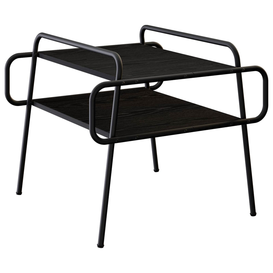 Salontafel Zwart eiken 60 x 60 x 51 cm Bewerkt hout