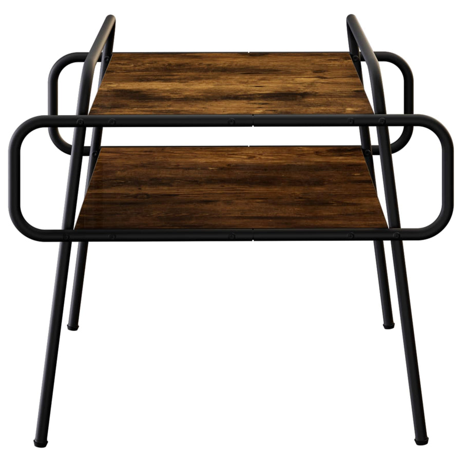Salontafel Gerookt eiken 60 x 60 x 51 cm Bewerkt hout