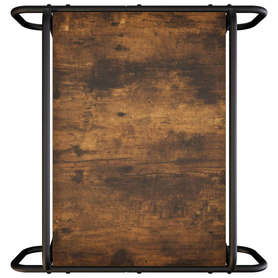 Salontafel Gerookt eiken 60 x 60 x 51 cm Bewerkt hout