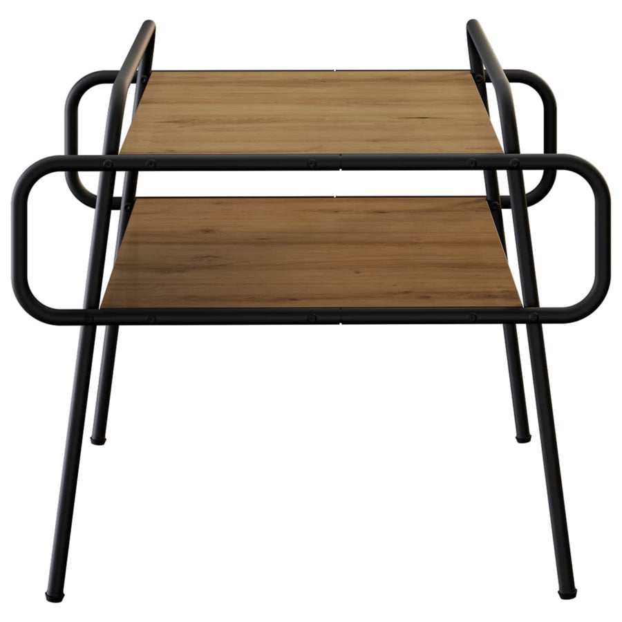 Salontafel Artisanaal eiken 60 x 60 x 51 cm Bewerkt hout
