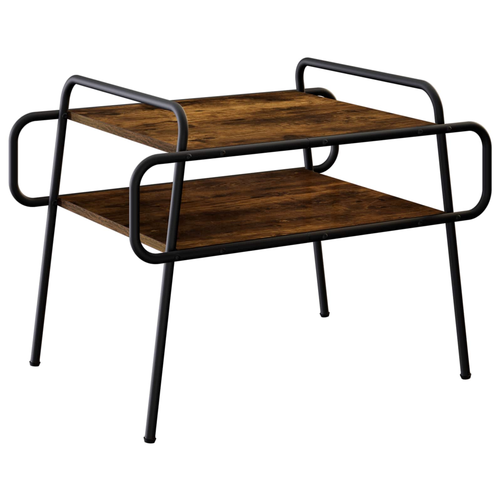 Salontafel Gerookt eiken 70 x 50 x 51 cm Bewerkt hout