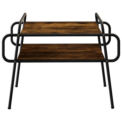 Salontafel Gerookt eiken 70 x 50 x 51 cm Bewerkt hout