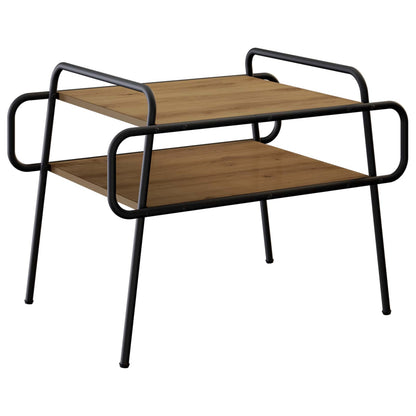 Salontafel Artisanaal eiken 70 x 50 x 51 cm Bewerkt hout