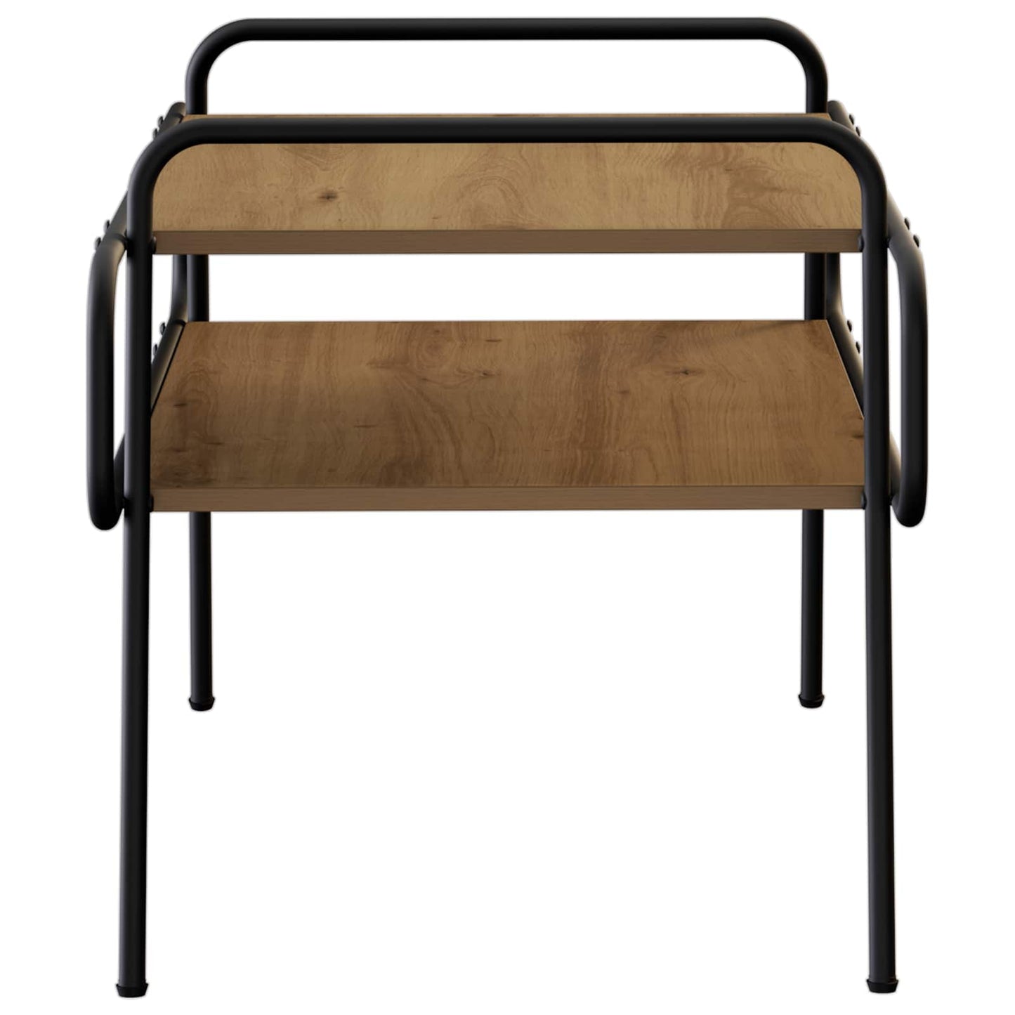 Salontafel Artisanaal eiken 70 x 50 x 51 cm Bewerkt hout