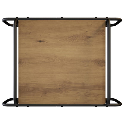 Salontafel Artisanaal eiken 70 x 50 x 51 cm Bewerkt hout