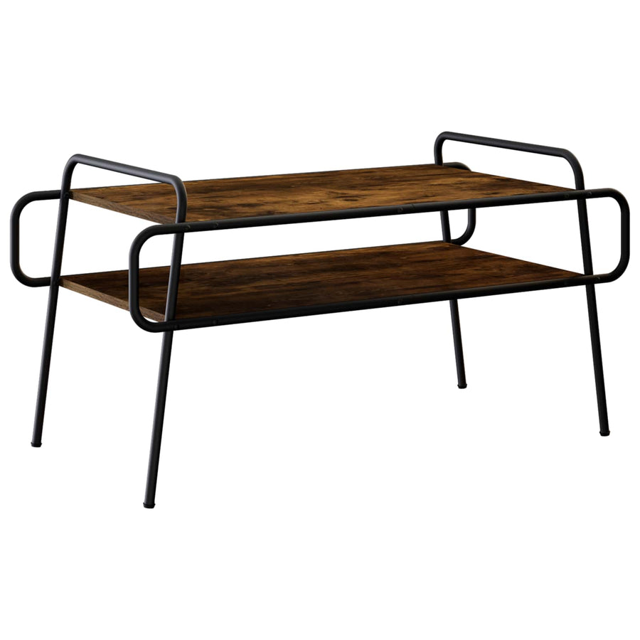 Salontafel Gerookt eiken 100 x 50 x 51 cm Bewerkt hout