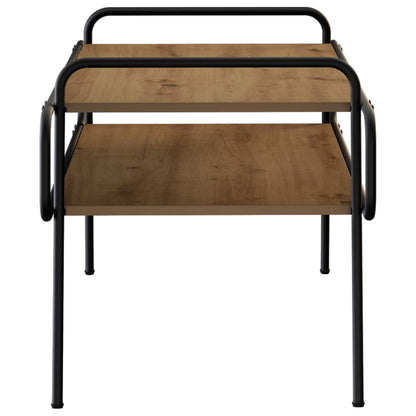 Salontafel Artisanaal eiken 100 x 50 x 51 cm Bewerkt hout
