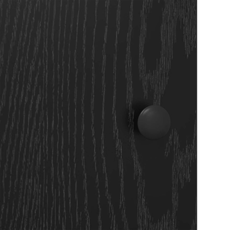 Nachtkastje Zwart eiken Bewerkt hout