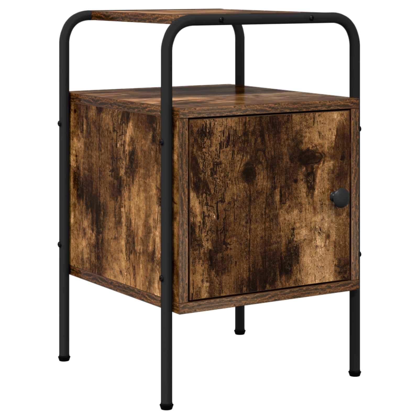 Nachtkastje 2 st Gerookt eiken Bewerkt hout
