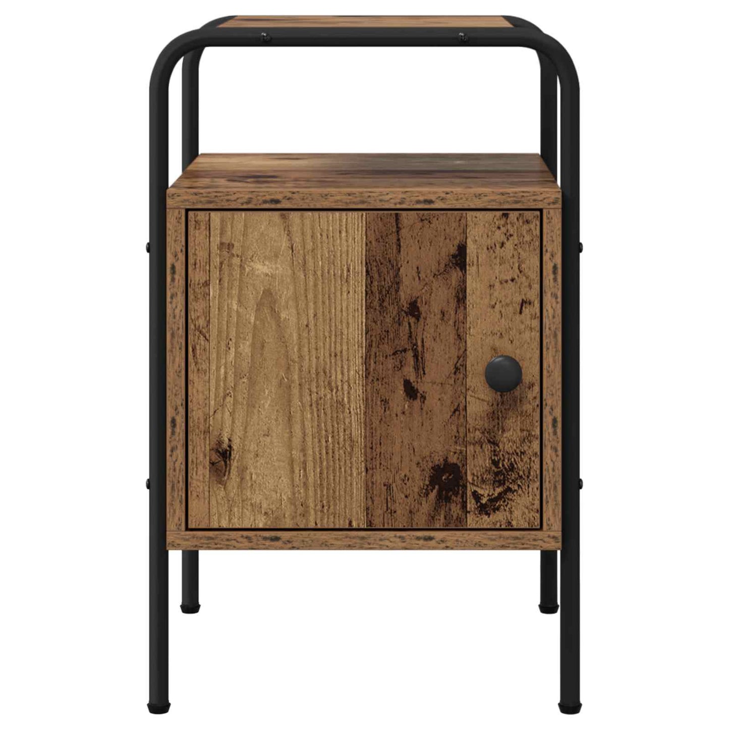 Nachtkastje 2 st Oud hout Bewerkt hout