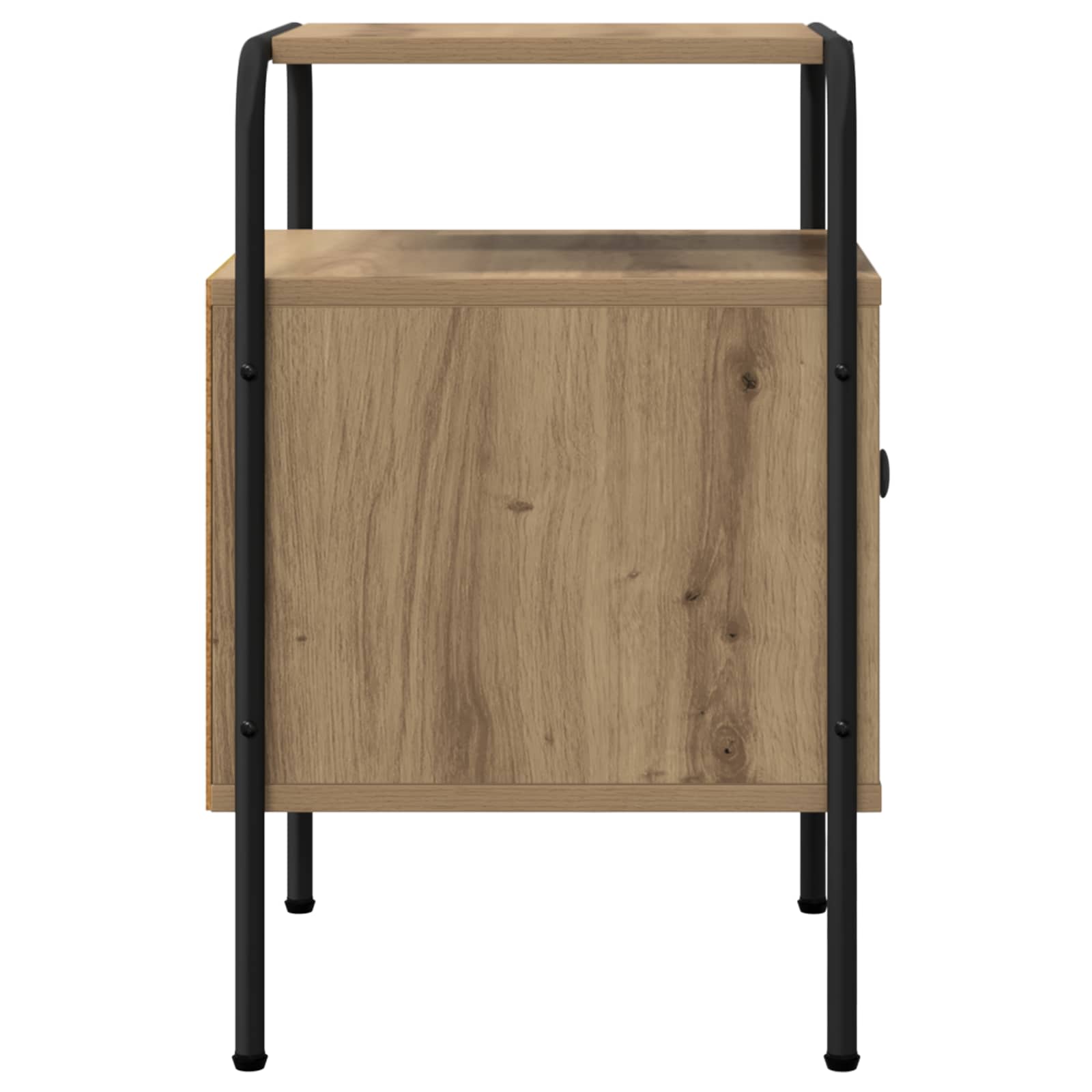 Nachtkastje 2 st Artisanaal eiken Bewerkt hout