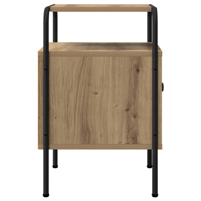 Nachtkastje 2 st Artisanaal eiken Bewerkt hout