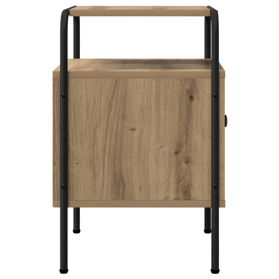 Nachtkastje 2 st Artisanaal eiken Bewerkt hout