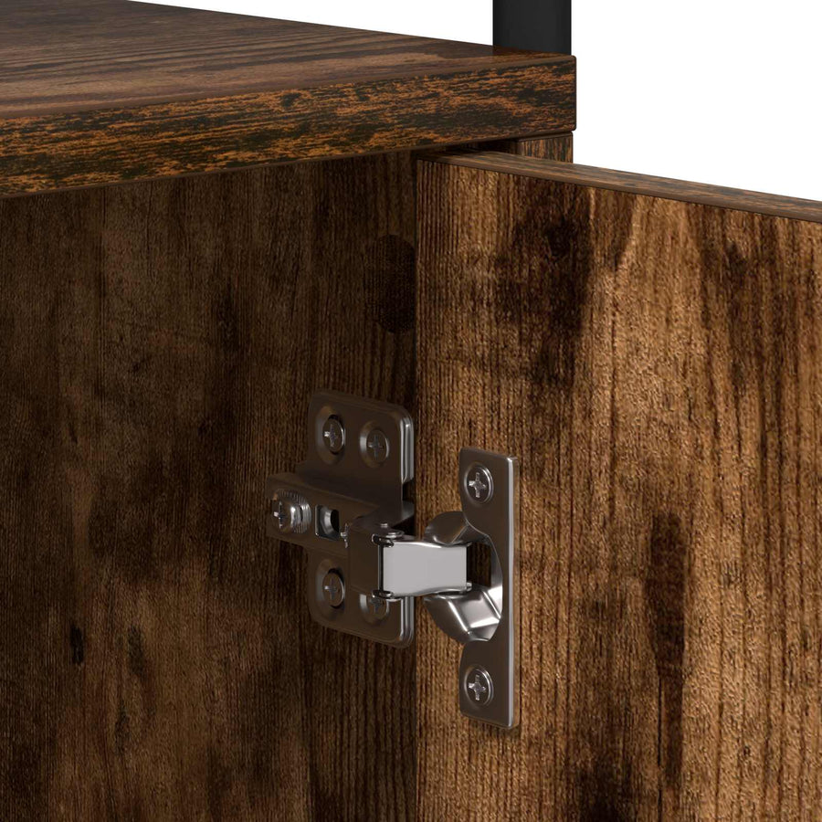 Nachtkastje Gerookt eiken Bewerkt hout