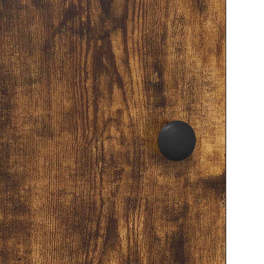 Nachtkastje 2 st Gerookt eiken Bewerkt hout