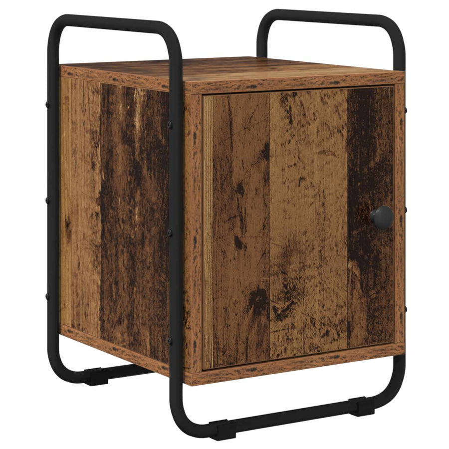 Nachtkastje Oud hout Bewerkt hout
