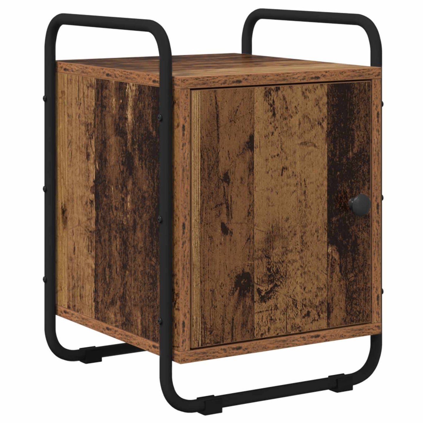 Nachtkastje 2 st Oud hout Bewerkt hout