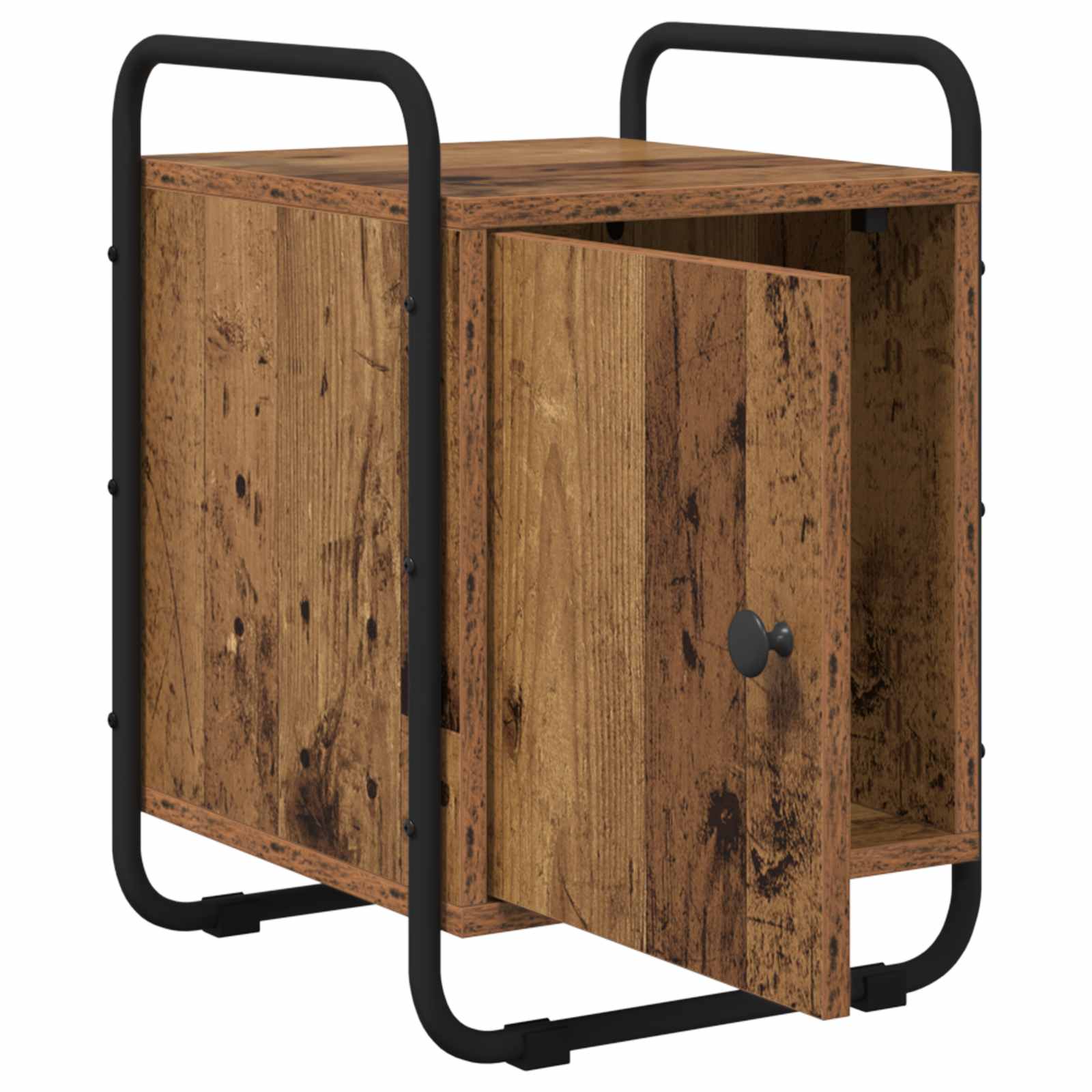 Nachtkastje 2 st Oud hout Bewerkt hout