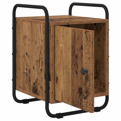 Nachtkastje 2 st Oud hout Bewerkt hout