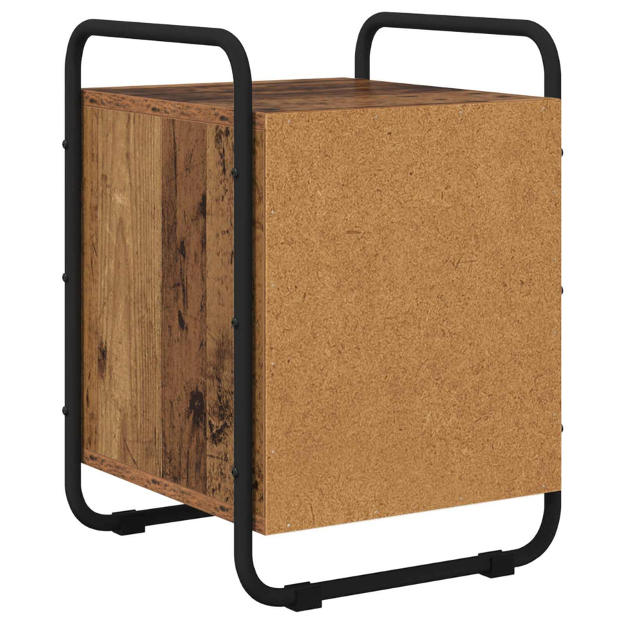 Nachtkastje 2 st Oud hout Bewerkt hout