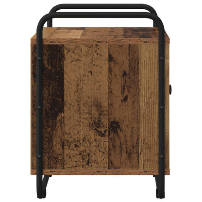 Nachtkastje 2 st Oud hout Bewerkt hout