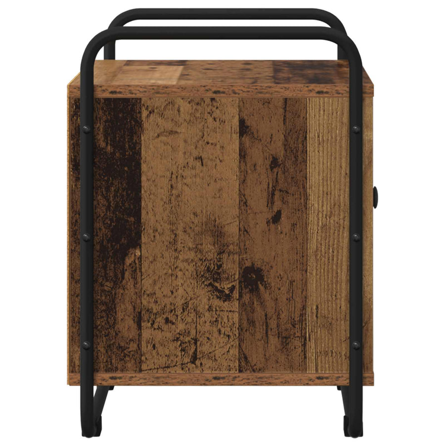 Nachtkastje 2 st Oud hout Bewerkt hout