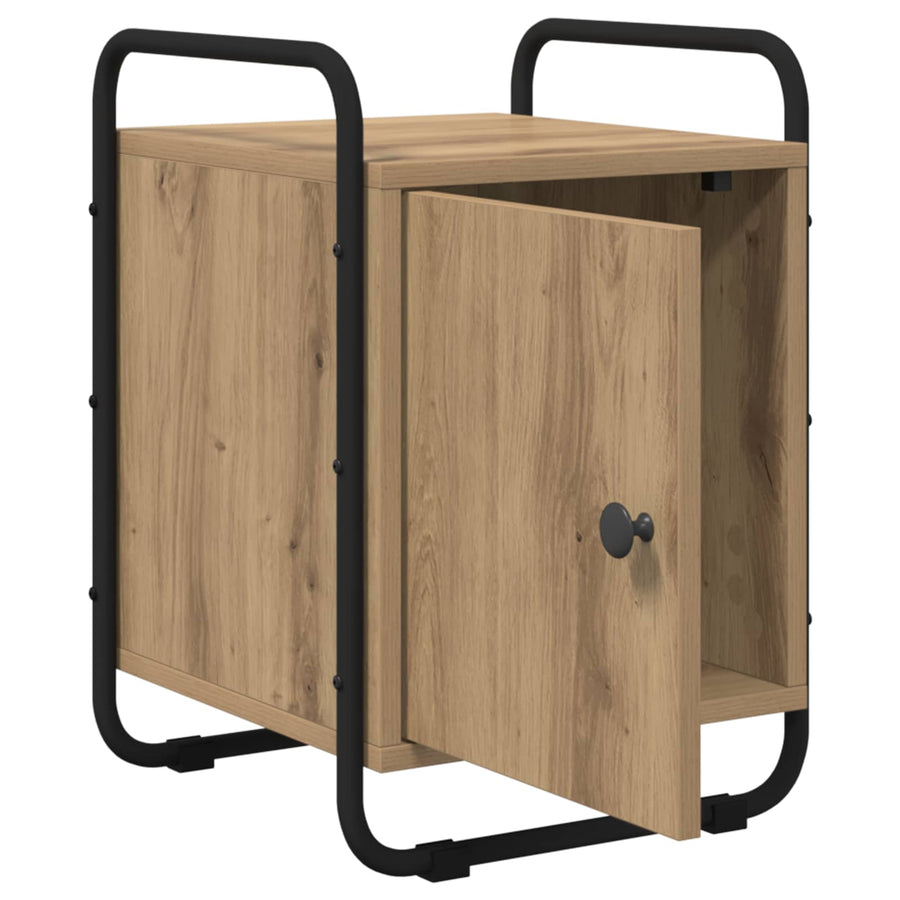 Nachtkastje Artisanaal eiken Bewerkt hout