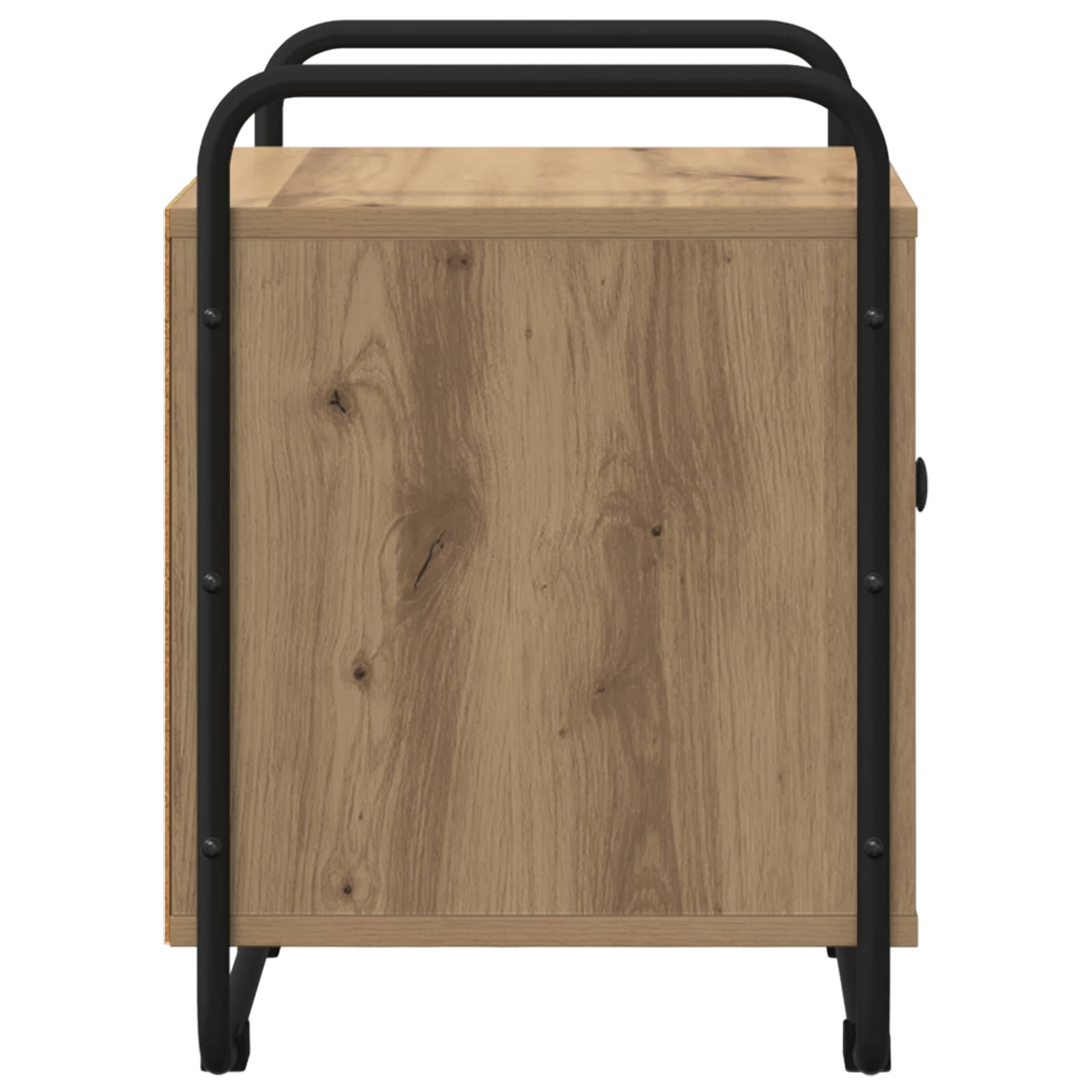 Nachtkastje 2 st Artisanaal eiken Bewerkt hout