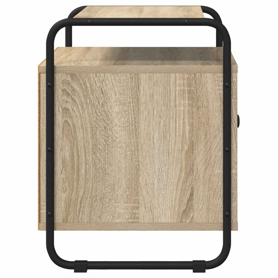 Nachtkastje 2 st Sonoma Eiken Bewerkt hout
