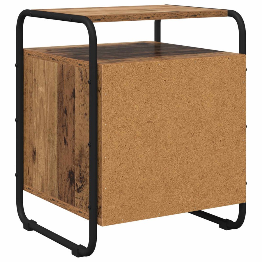 Nachtkastje Oud hout Bewerkt hout