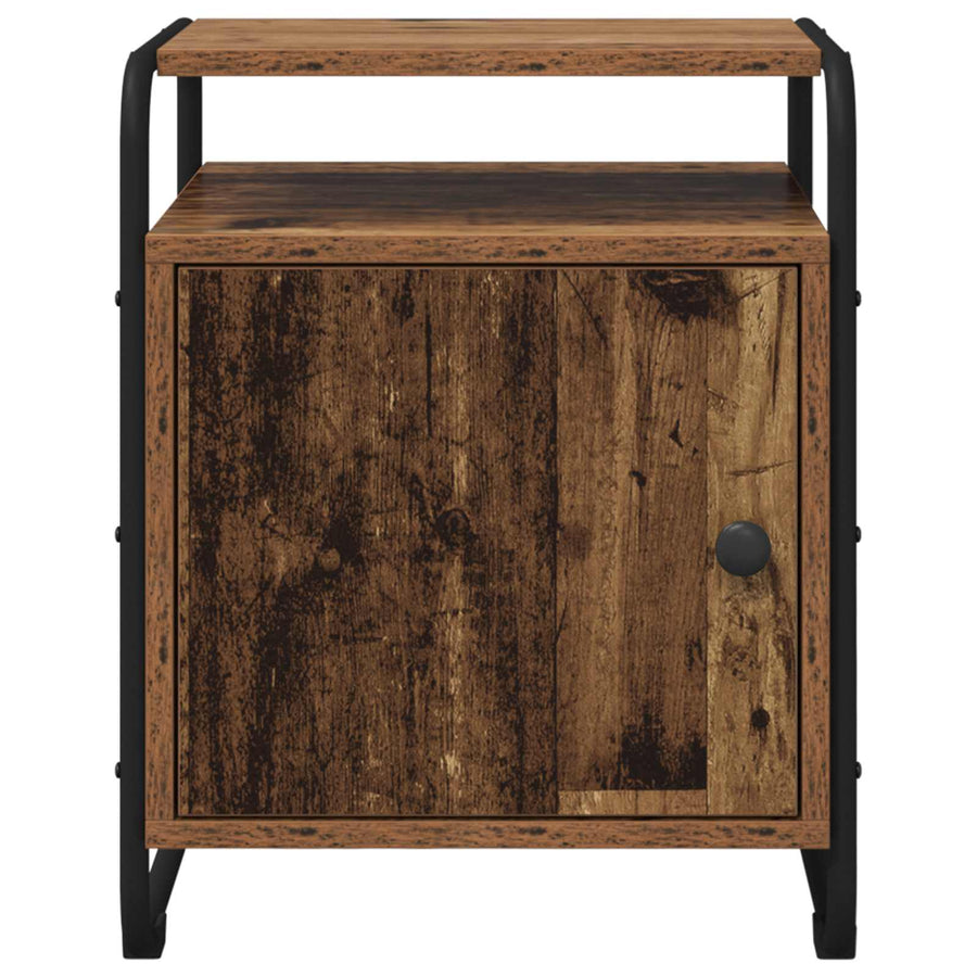 Nachtkastje Oud hout Bewerkt hout