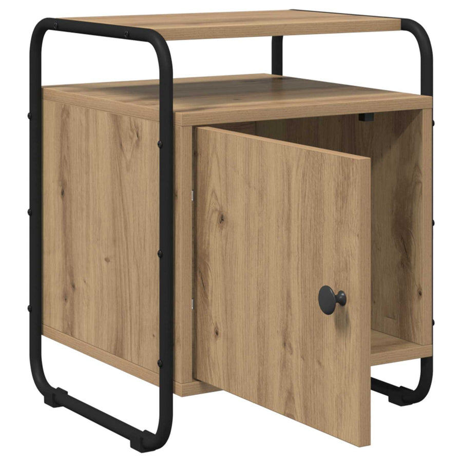 Nachtkastje Artisanaal eiken Bewerkt hout