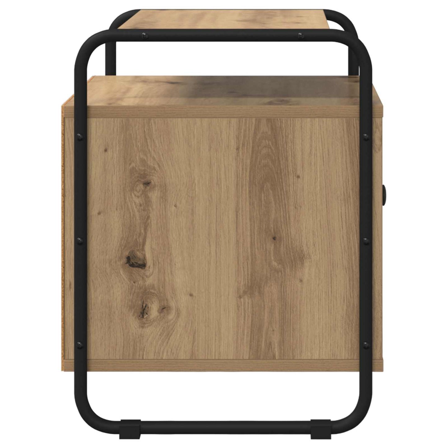Nachtkastje 2 st Artisanaal eiken Bewerkt hout