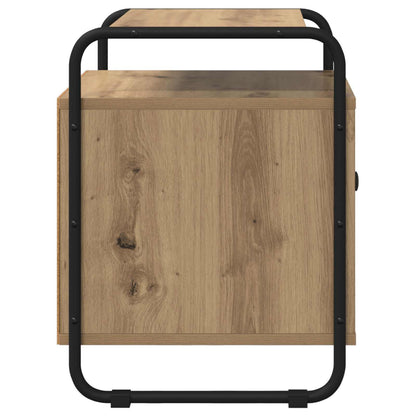 Nachtkastje 2 st Artisanaal eiken Bewerkt hout