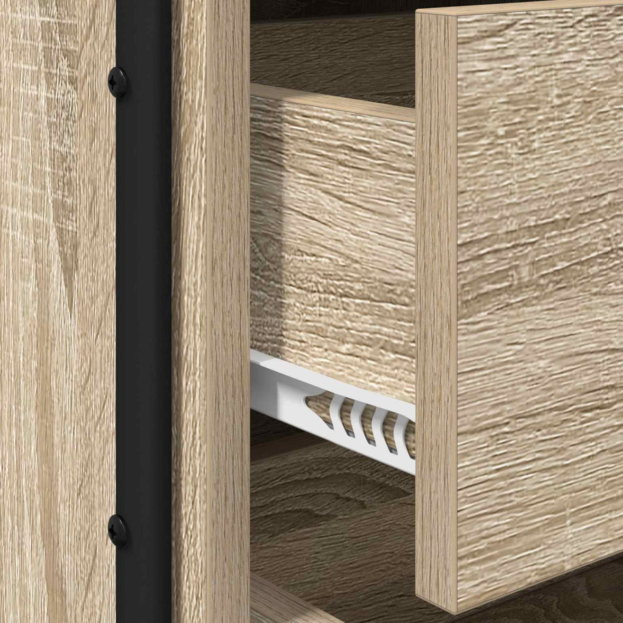 Nachtkastje 2 st Sonoma Eiken 40 x 36,5 x 50 cm Bewerkt hout