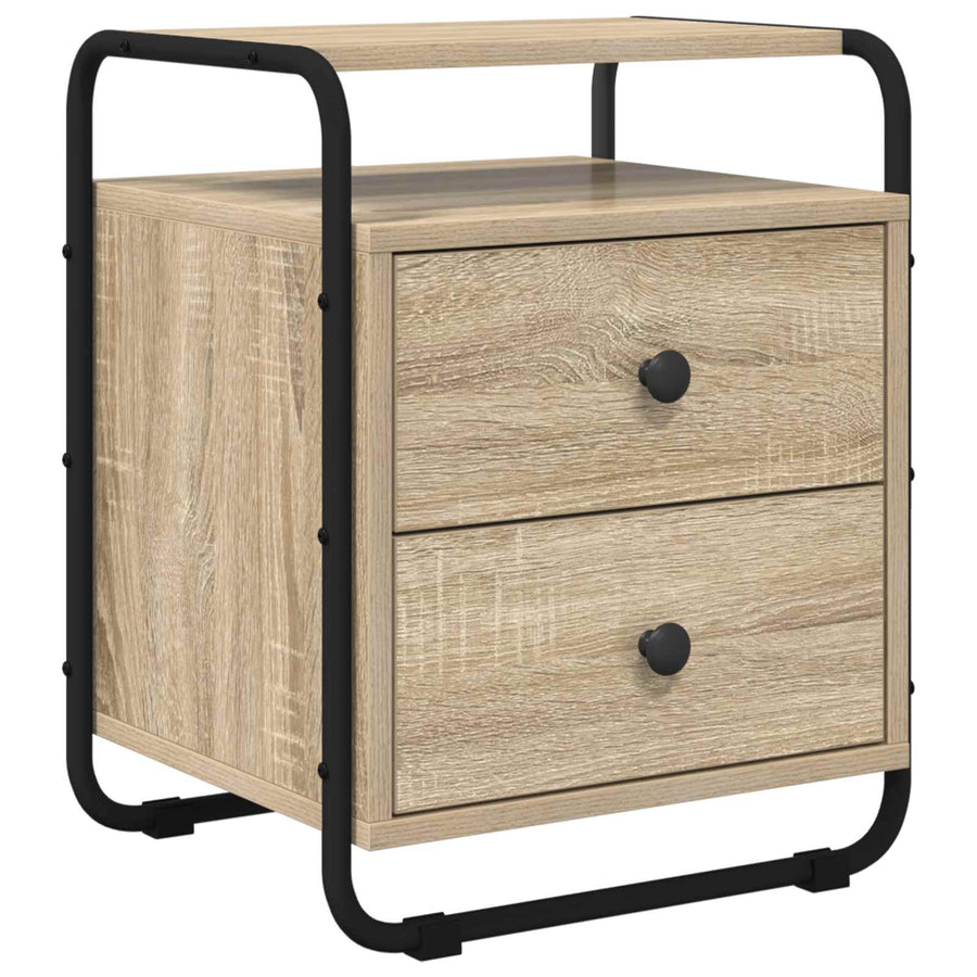 Nachtkastje 2 st Sonoma Eiken 40 x 36,5 x 50 cm Bewerkt hout