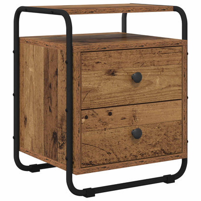 Nachtkastje Oud hout 40 x 36,5 x 50 cm Bewerkt hout