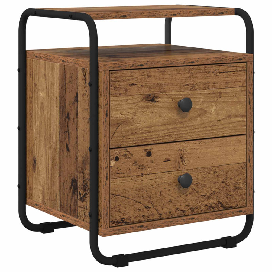 Nachtkastje Oud hout 40 x 36,5 x 50 cm Bewerkt hout