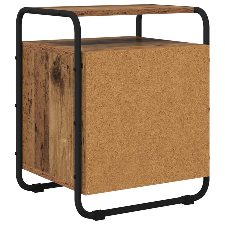 Nachtkastje Oud hout 40 x 36,5 x 50 cm Bewerkt hout