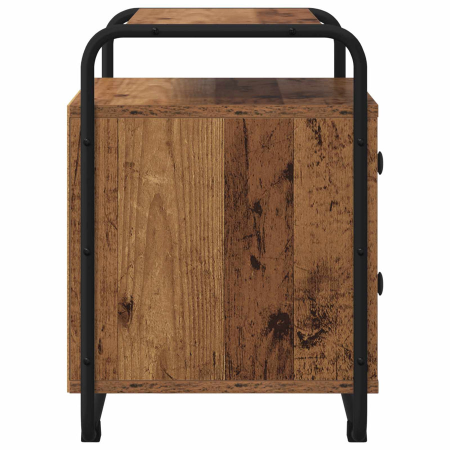 Nachtkastje Oud hout 40 x 36,5 x 50 cm Bewerkt hout