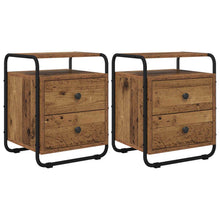 Nachtkastje 2 st Oud hout 40 x 36,5 x 50 cm Bewerkt hout