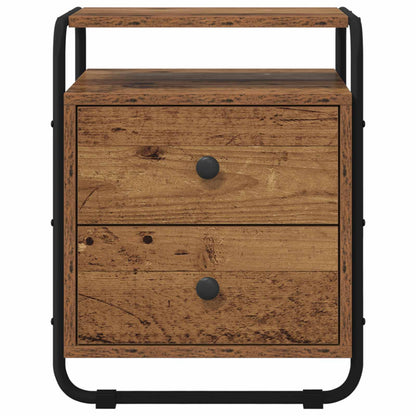 Nachtkastje 2 st Oud hout 40 x 36,5 x 50 cm Bewerkt hout