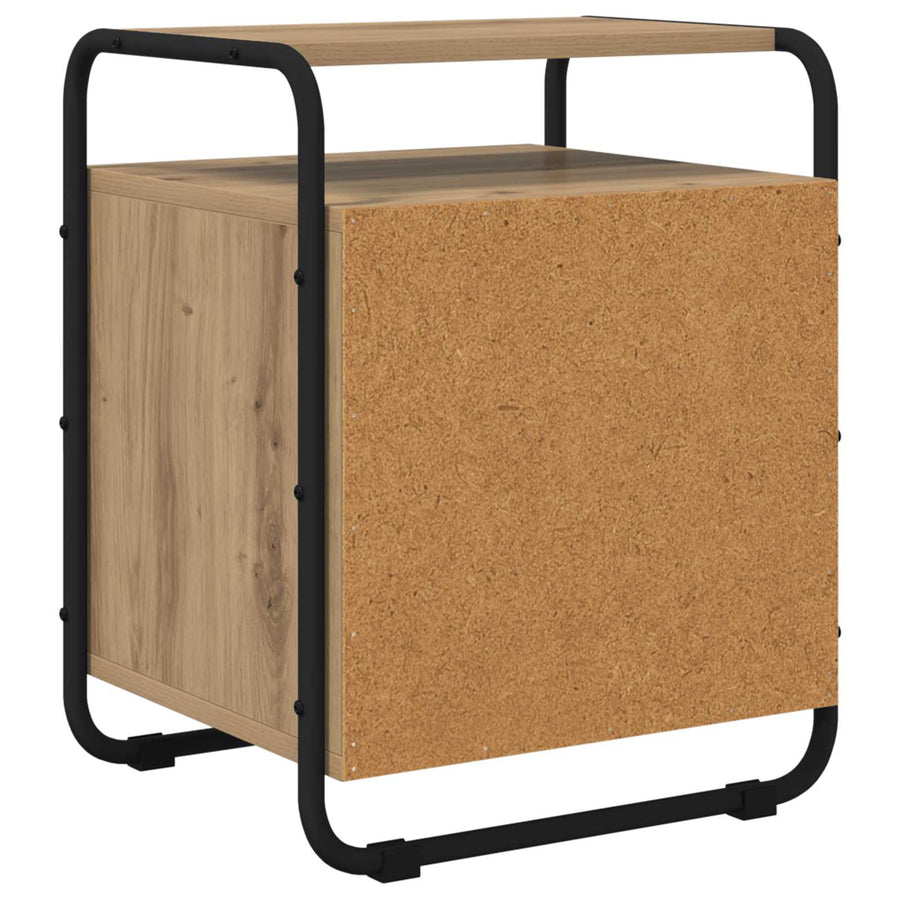 Nachtkastje Artisanaal eiken 40 x 36,5 x 50 cm Bewerkt hout