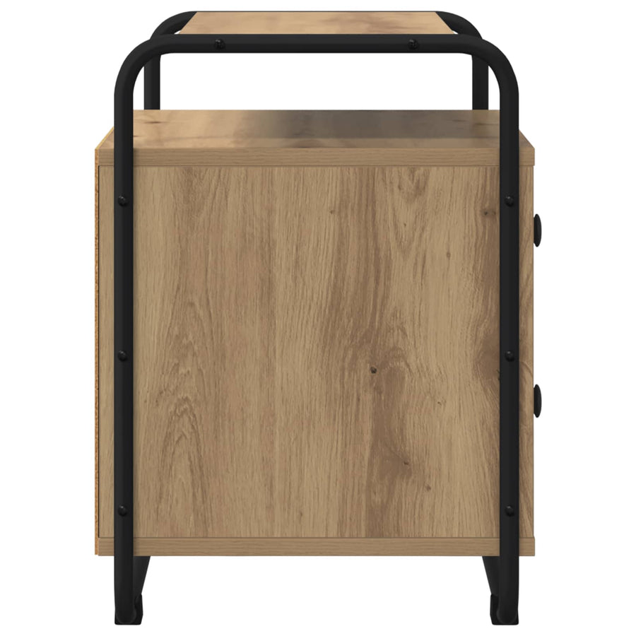 Nachtkastje Artisanaal eiken 40 x 36,5 x 50 cm Bewerkt hout